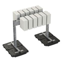 RRU & RRH mount on freestanding rack