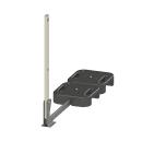 Freestanding straight and inclined composite upright 2 ballasts