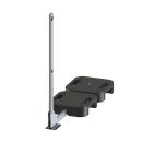 Freestanding straight and angled aluminum upright 2 ballasts