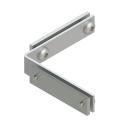 Aluminum baseboard angle kit for fixed or free-standing guardrail